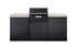 Crossray Xplor Compact Grey Outdoor Kitchen with Black 4 Burner BBQ