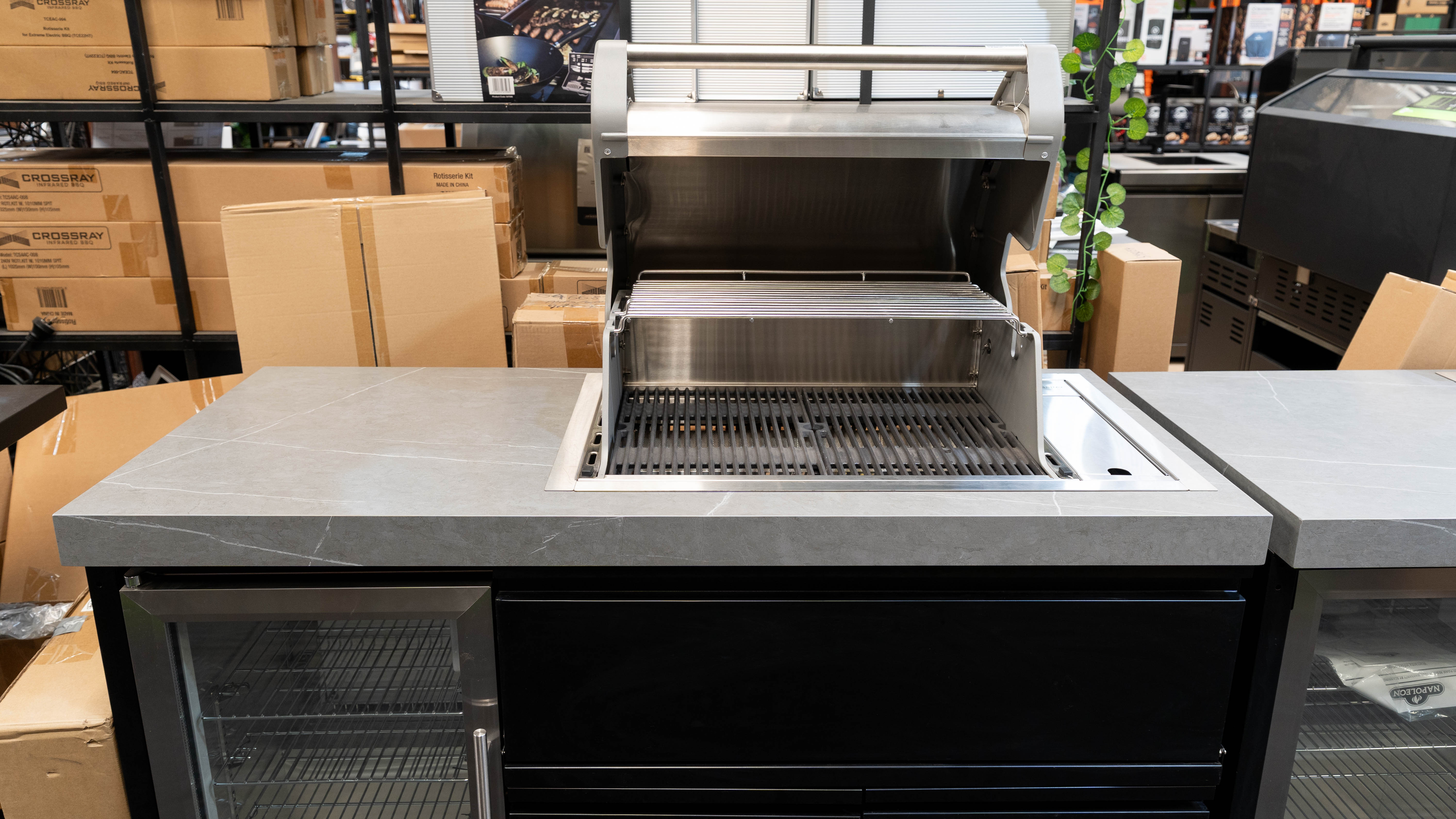 Clearance Sale - Crossray Mini Outdoor Kitchen with 2 Burner Gas BBQ and Single Fridge