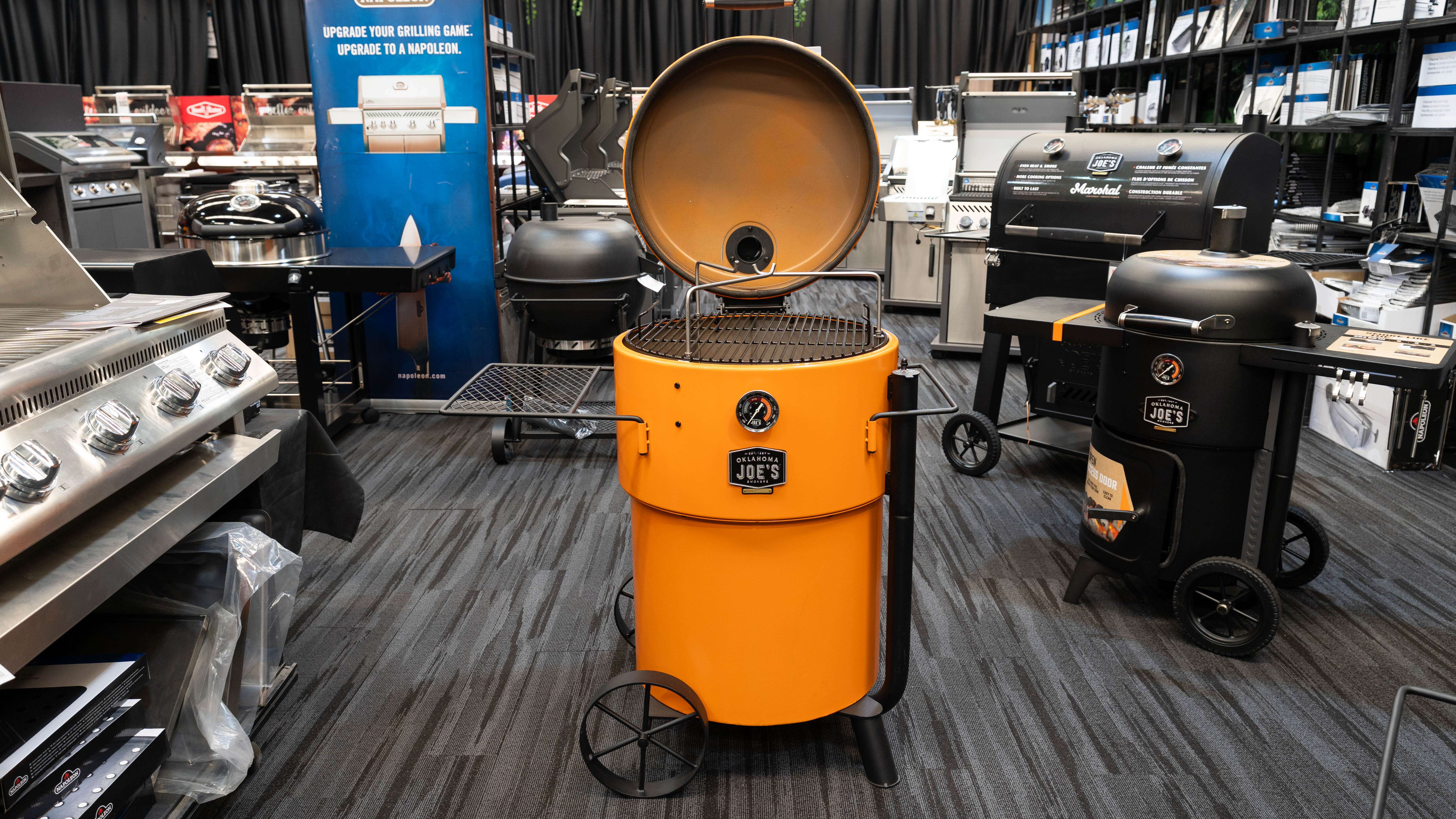 Clearance Sale - Oklahoma Joes Bronco Pro Drum Smoker XL Orange