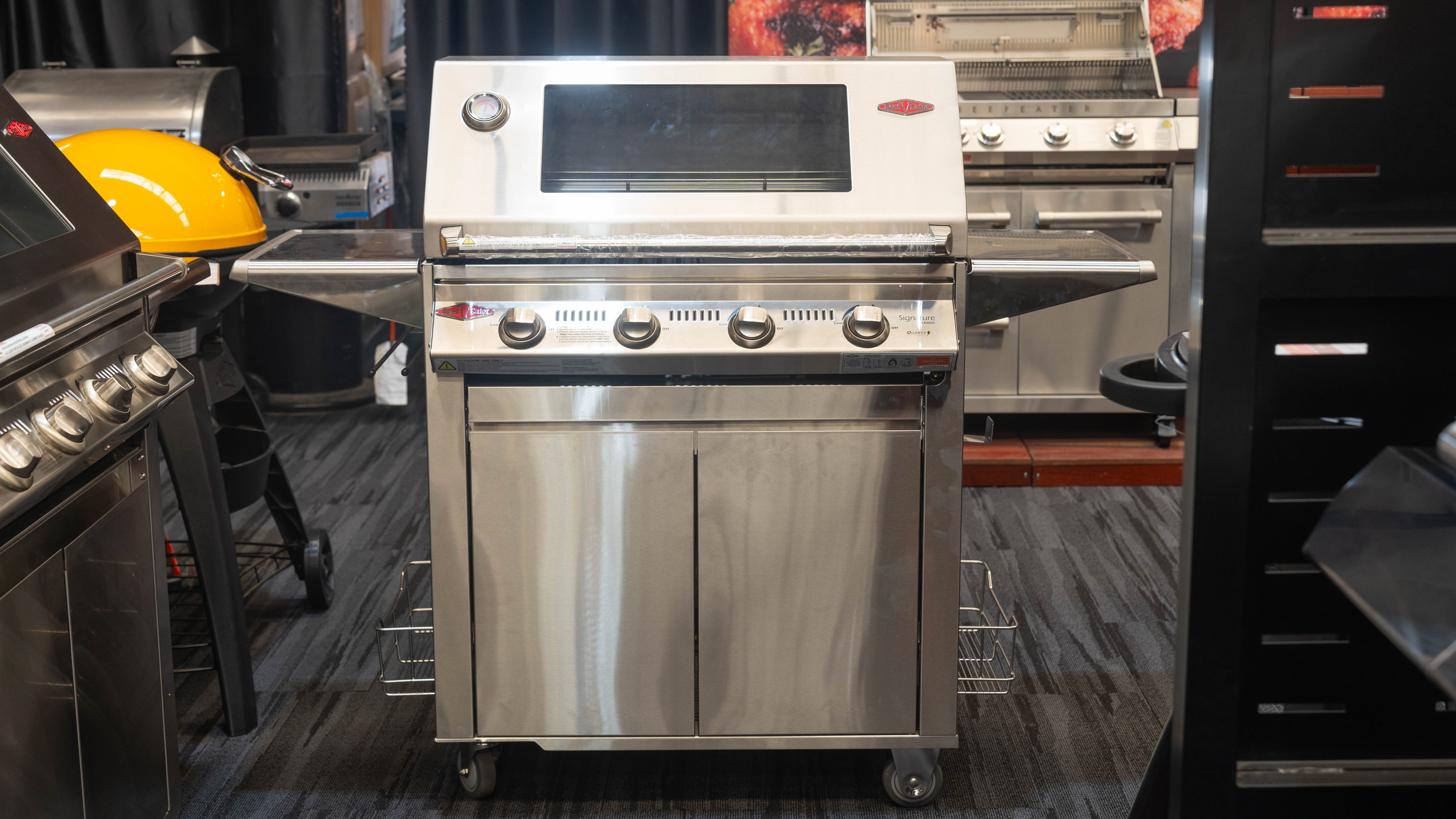Clearance Sale - Beefeater 3000S 4 Burner Stainless Steel BBQ On Trolley