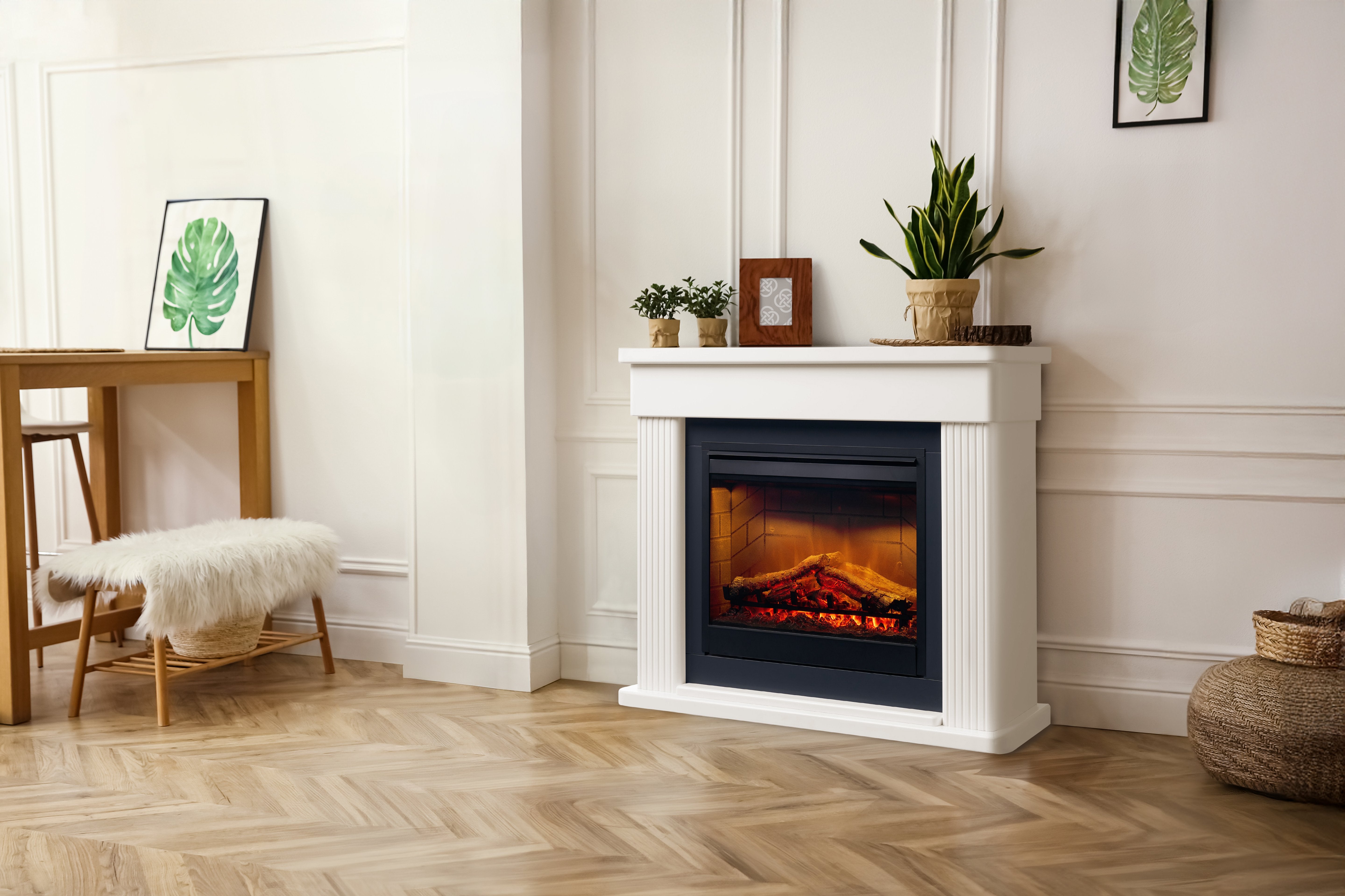 Dimplex Portland 2kW Large Electric Fireplace Suite