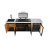 Everdure Seabreeze 3 Burner BBQ Timber Look Modular Outdoor Kitchen with Sink & Beverage Cooler