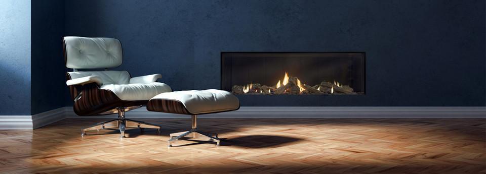 Escea DS1650 Single Sided Gas Fireplace, Heater, Glen Dimplex