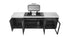 Everdure Seabreeze 3 Burner BBQ Black Modular Outdoor Kitchen with Double Door Storage & Beverage Cooler