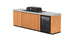 Everdure Seabreeze 3 Burner BBQ Timber Look Modular Outdoor Kitchen with Double Door Storage & Beverage Cooler