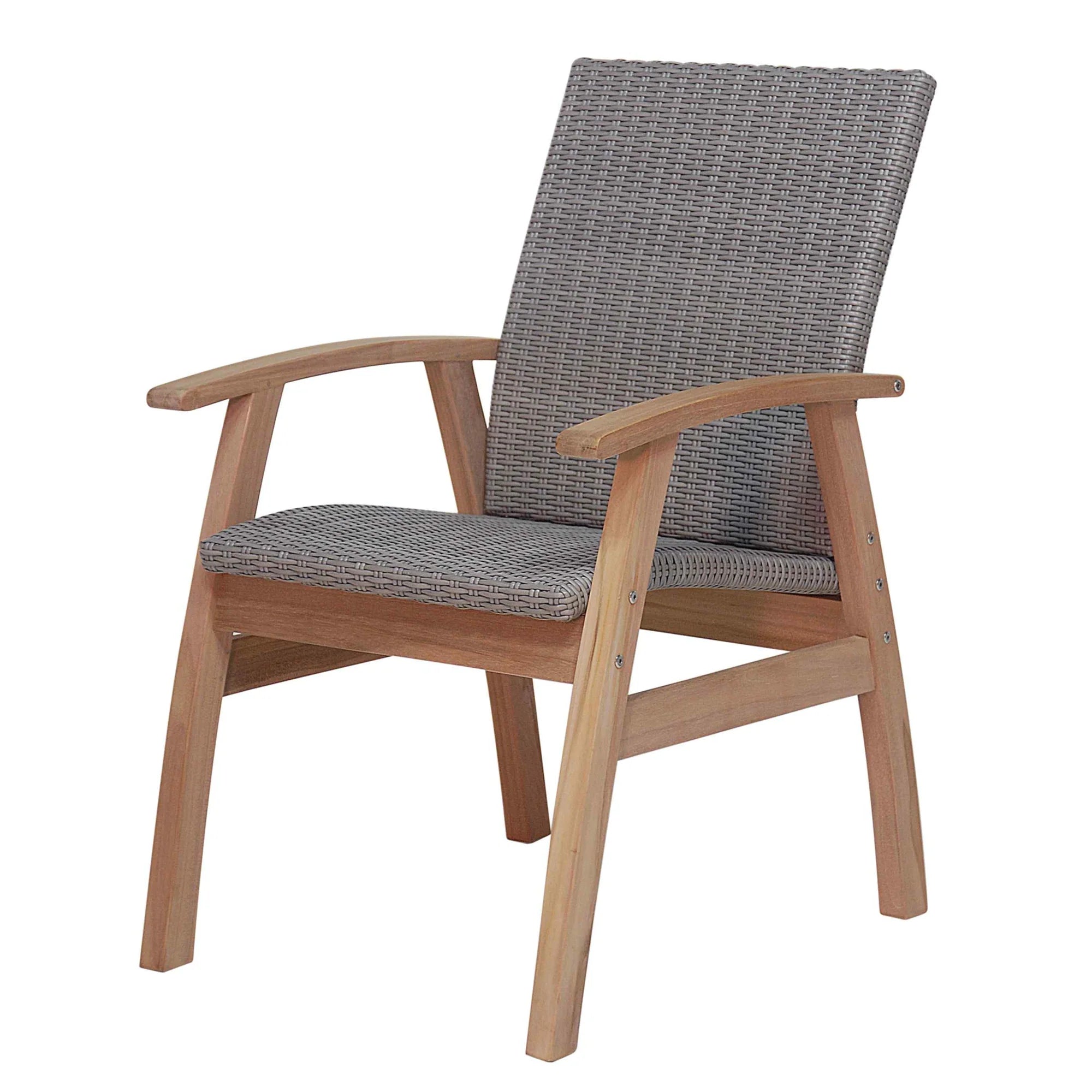 East India Flinders Wicker Chairs Teak Finish