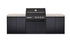 Crossray Premium Xplor Grey Outdoor Kitchen with Black 4 Burner BBQ