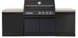 Crossray Xplor Compact Grey Outdoor Kitchen with Black 4 Burner BBQ