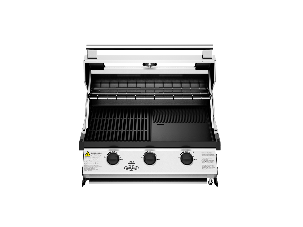 Beefeater 1200 Stainless Steel Series 3 burner Built-in BBQ - BBG1230SB