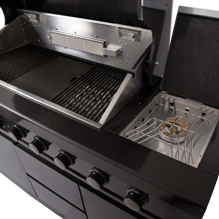 Gasmate Nova MK2 6 Burner Gas BBQ With Side Burner