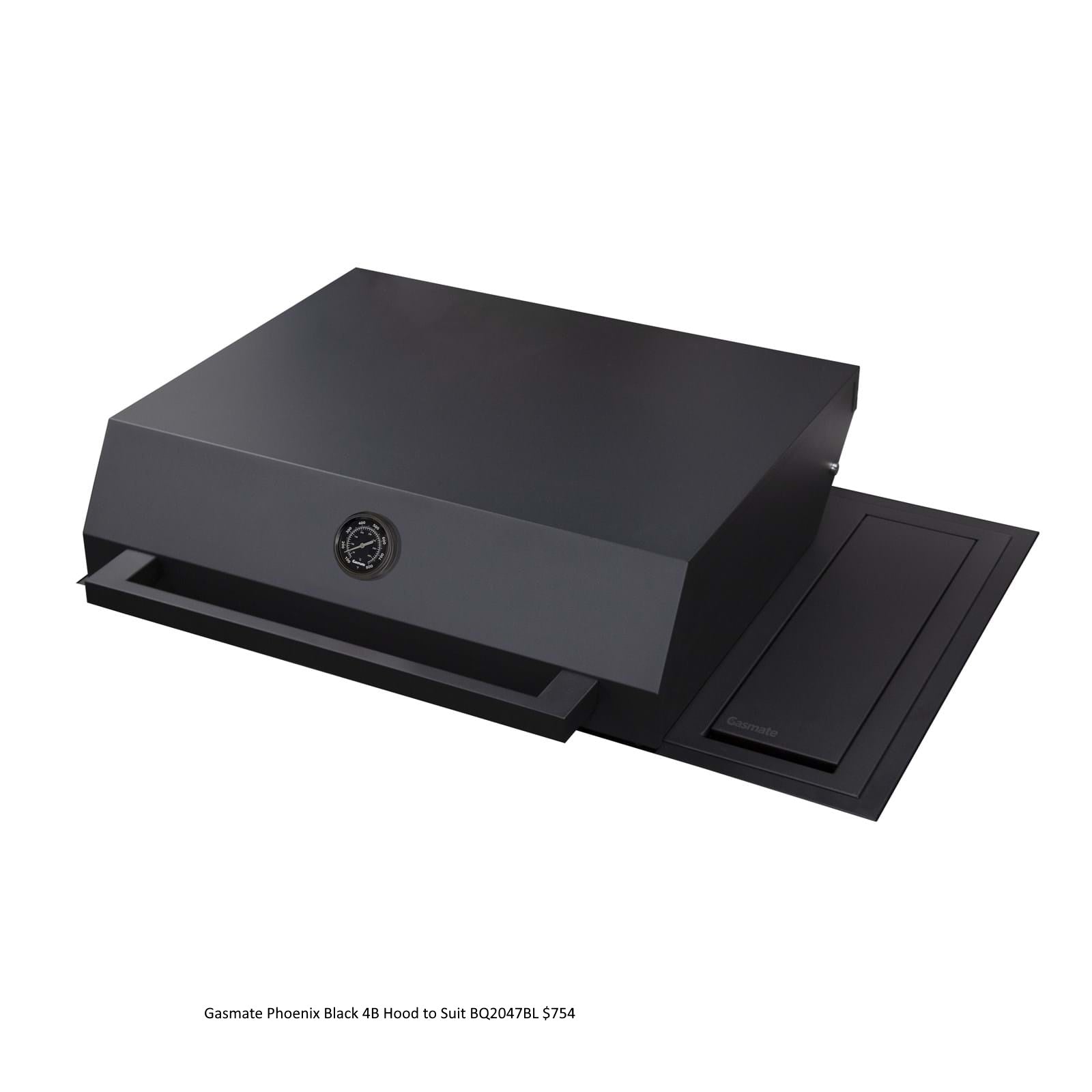 Gasmate Phoenix Black 4B Flush Mount Drop In BBQ