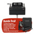 Everdure Heston Fusion Electric Ignition Charcoal BBQ (Black) With Pedestal Essential Bundle