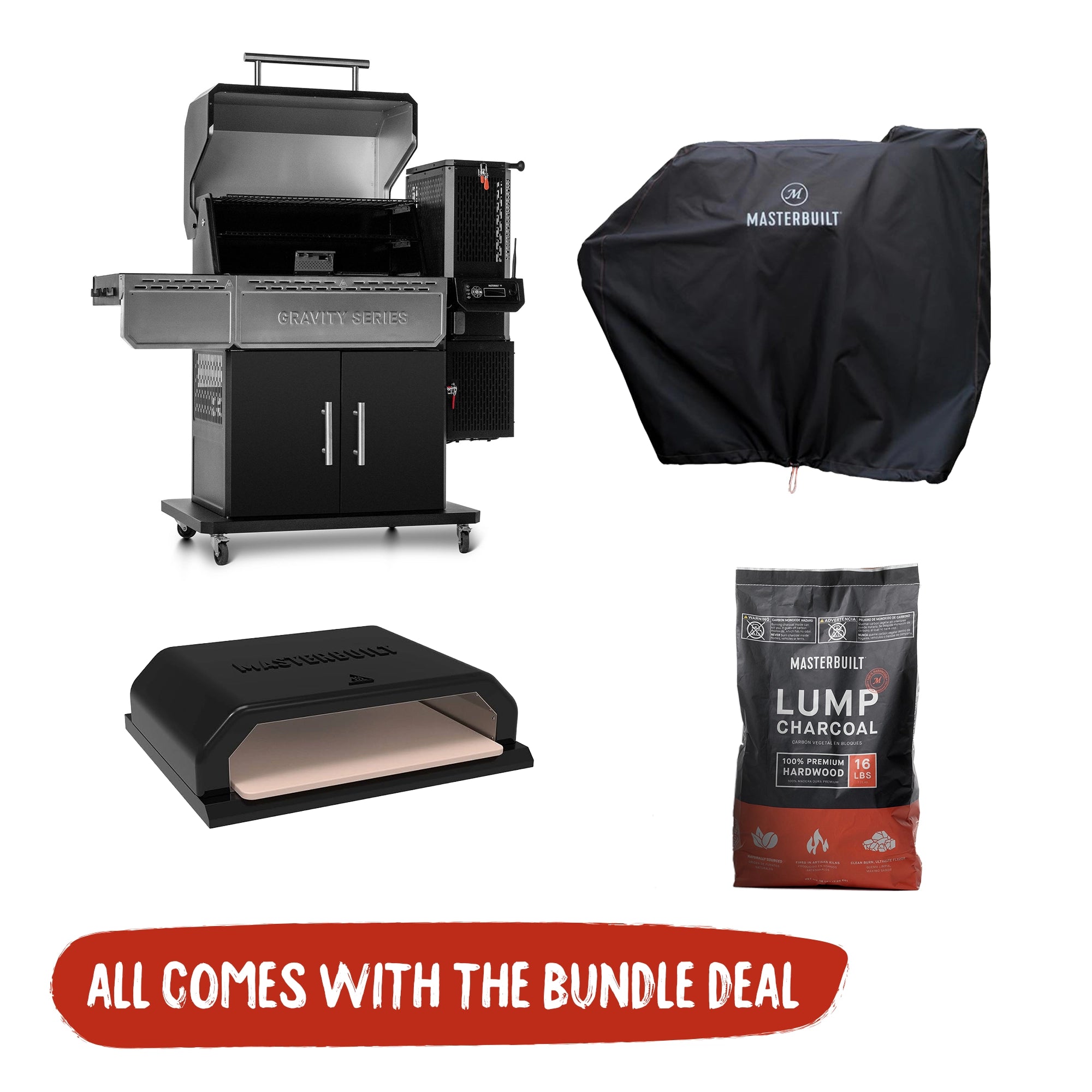Masterbuilt Gravity Series 1150 Digital Charcoal BBQ + Smoker - Bundle