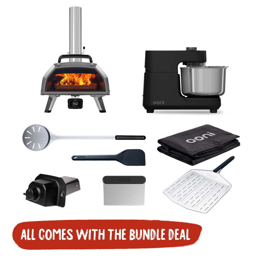 Ooni Karu 2 Pro Pizza Oven and Ooni Halo Core Mixer Foundry Black Bundle