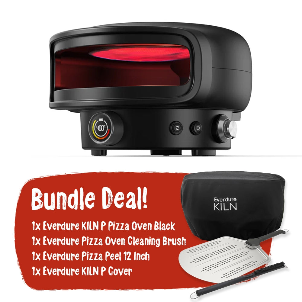 Everdure KILN P Series Portable Pizza Oven Essential Bundle - Black