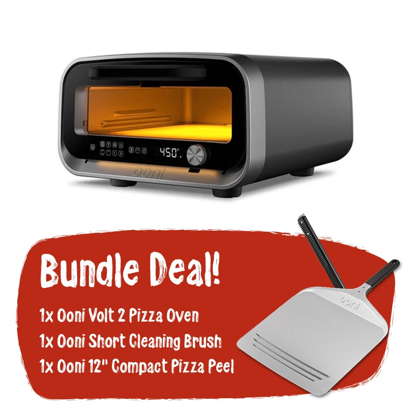 Ooni Volt 2 Pizza Oven Essential Bundle - Charcoal Grey