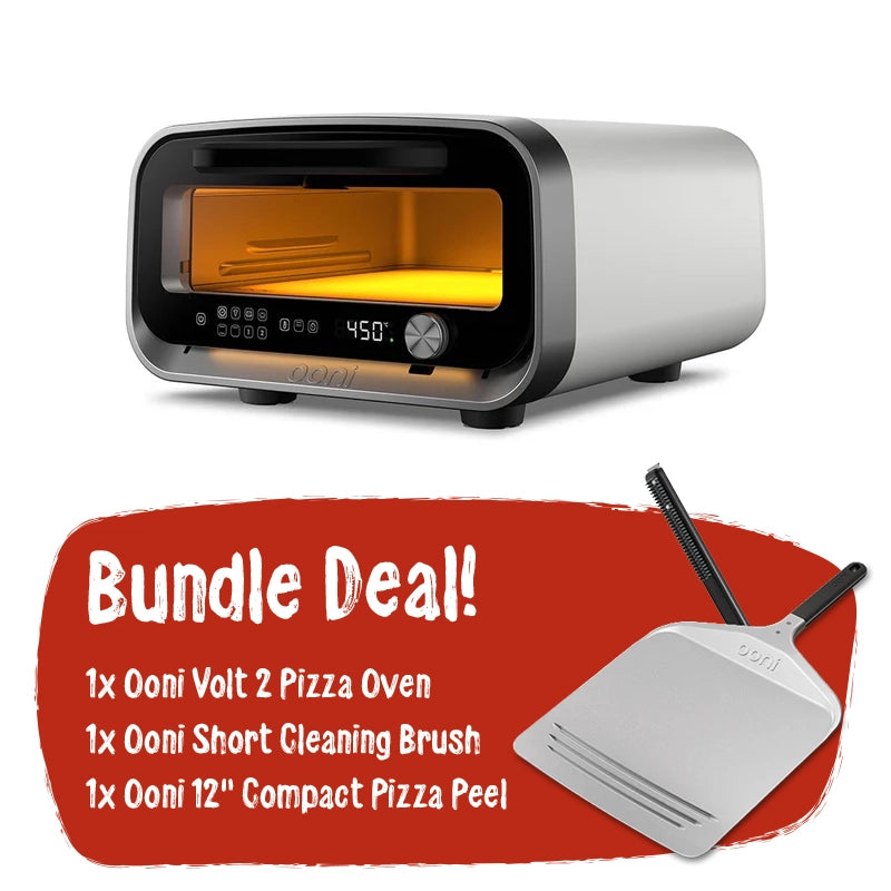 Ooni Volt 2 Pizza Oven Essential Bundle - Polar White