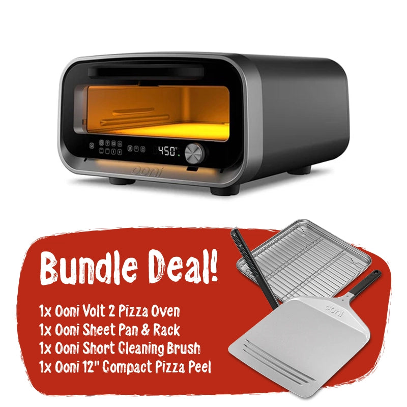 Ooni Volt 2 Pizza Oven Essential Bundle - Charcoal Grey