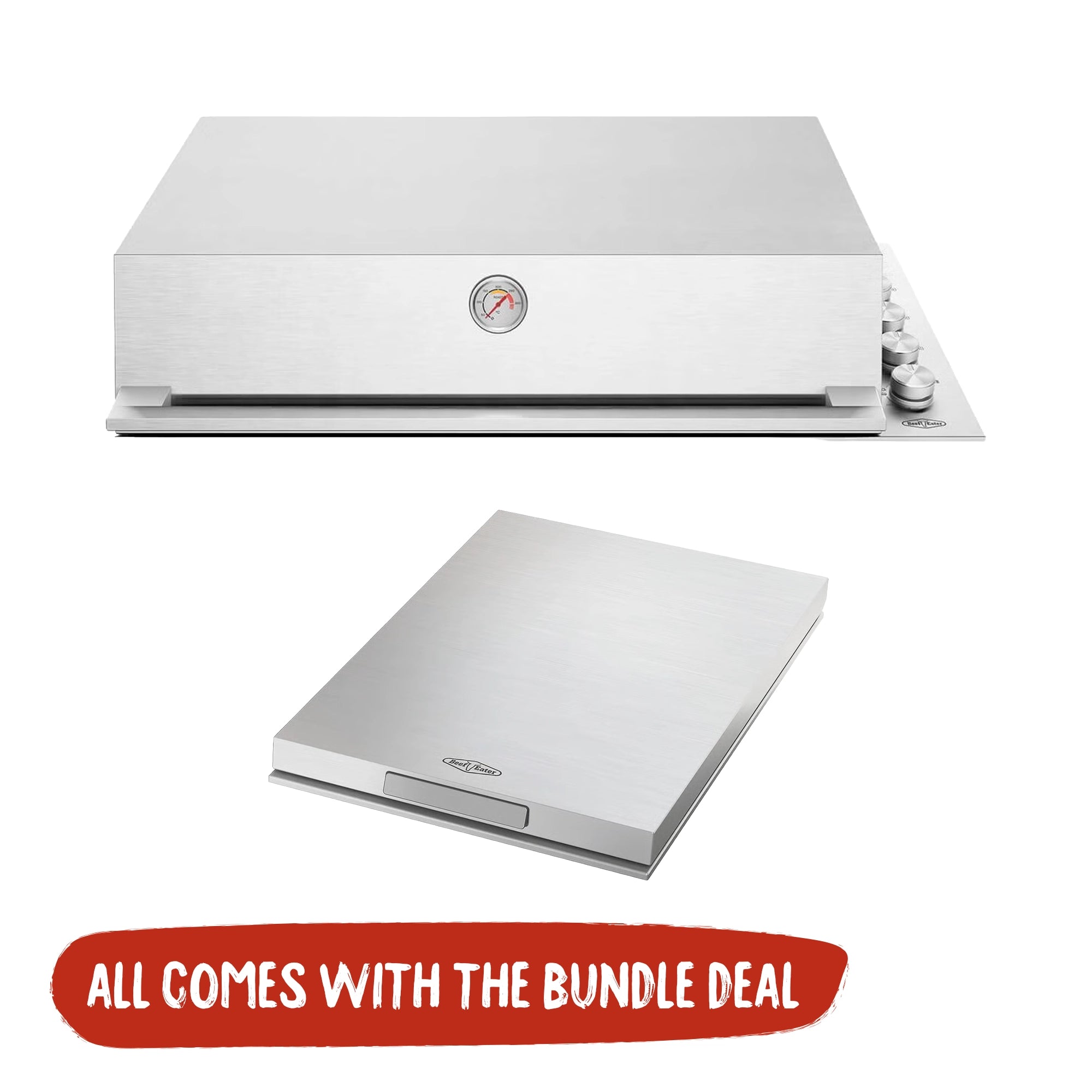 Beefeater Proline 316 Stainless Steel 6 Burner BBQ with Hood and Side Burner - Bundle Deal