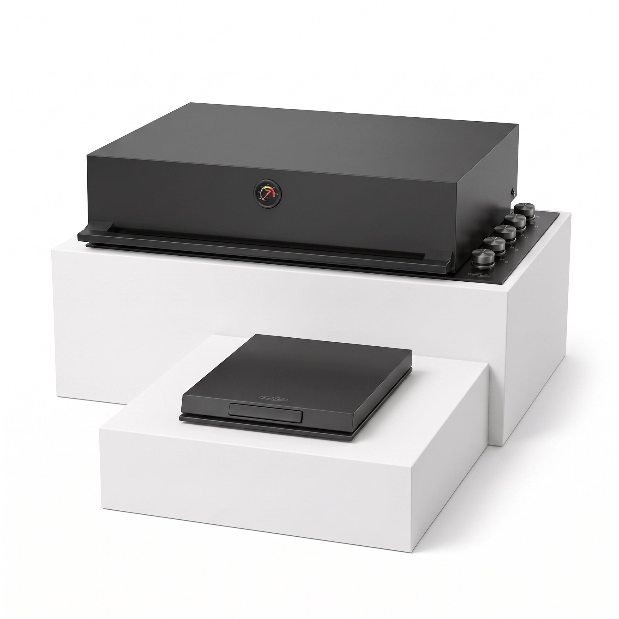 Beefeater Proline 6 Burner BBQ with Hood and Side Burner with COLORBOND Steel Monument Finish - Bundle Deal