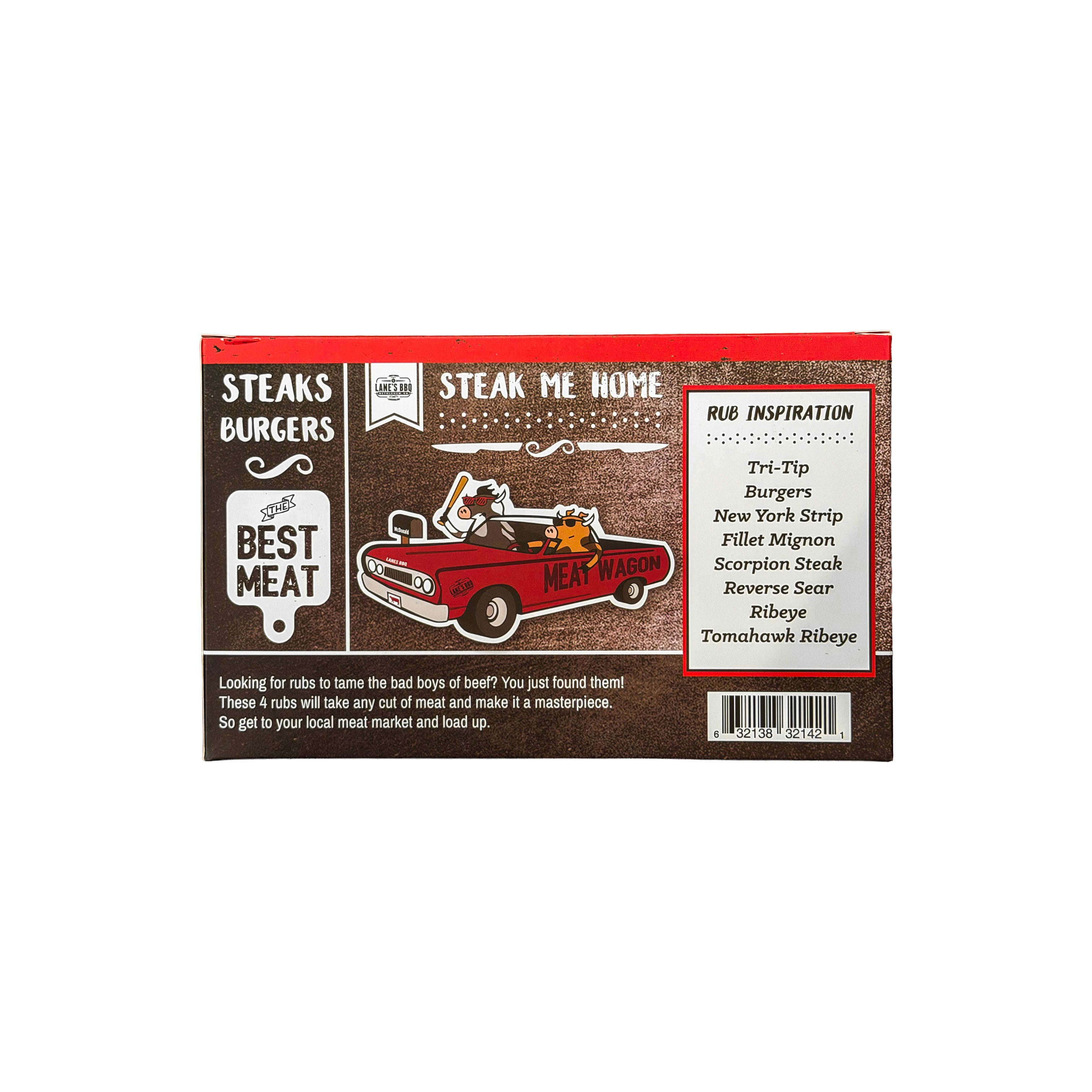 Lanes BBQ Steak Me Home - 4 Rub Gift Set