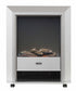 Dimplex Lee Silver 2kW Portable Electric Fire with Optiflame log effect