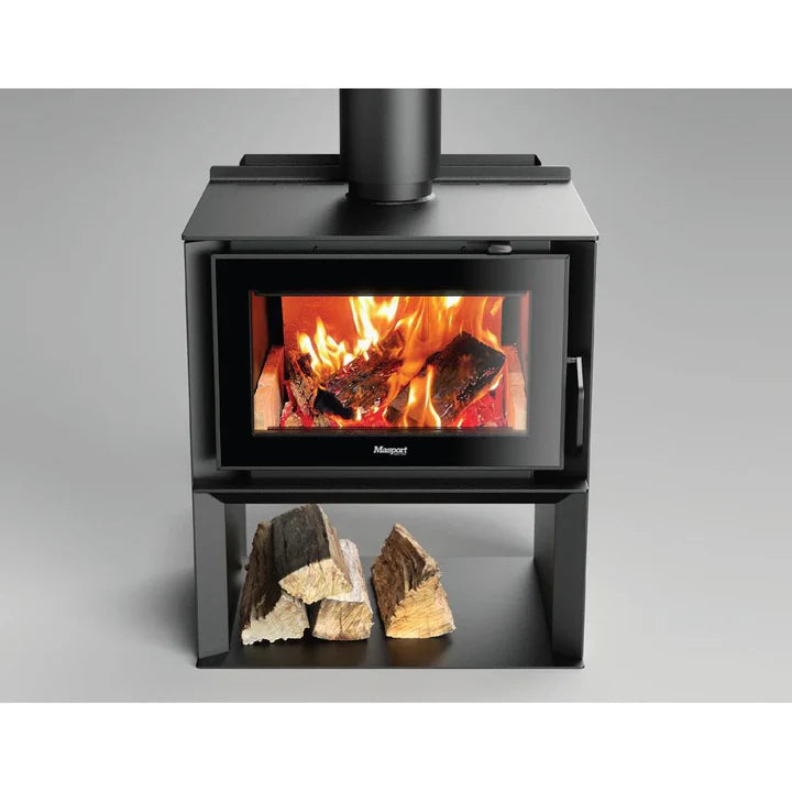Masport Auburn 6 Freestanding Wood Fireplace with Woodstacker