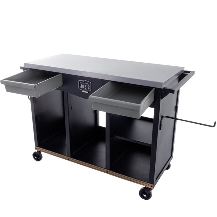 Oklahoma Joes 40 Inch Dlx Prep & Storage Cart