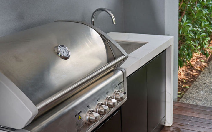 Crossray Premium Outdoor Kitchen 4 Burner BBQ & Double Door Side Cabinets