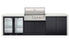 Crossray Premium Outdoor Kitchen 4 Burner BBQ, Double Door Cabinet & Single Fridge