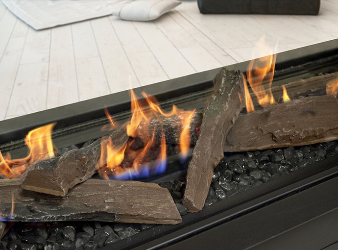 Real Flame Element 1800 Double Sided Power Balanced Flue Gas Fireplace