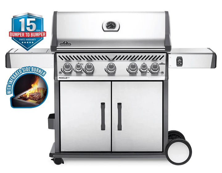 Clearance Sale - Napoleon Rogue SE 625 RSIB 5 Burner BBQ with Infrared Side and Rear Burners