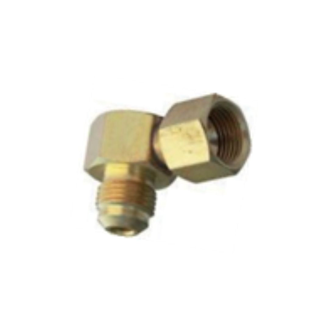 3/8 SAE Flared Male / Female 90 Deg Swivel Elbow