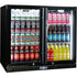 Schmick Twin Door Quiet Running Low Height Black Triple Glazed Glass Door Bar Fridge -SK206-B