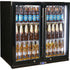 Schmick Black Quiet Running Front Venting Under Bench Triple Glazed 2 Door Bar Fridge Model SK245-B-HD