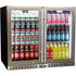 Schmick Twin Door Low Height Quiet Running Stainless Steel Heated Glass Door Bar Fridge - SK206-HD