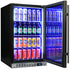 Schmick Black Quiet Front Venting Under Bench Heated Glass Door Bar Fridge - SK146L-B-HD / SK146R-B-HD