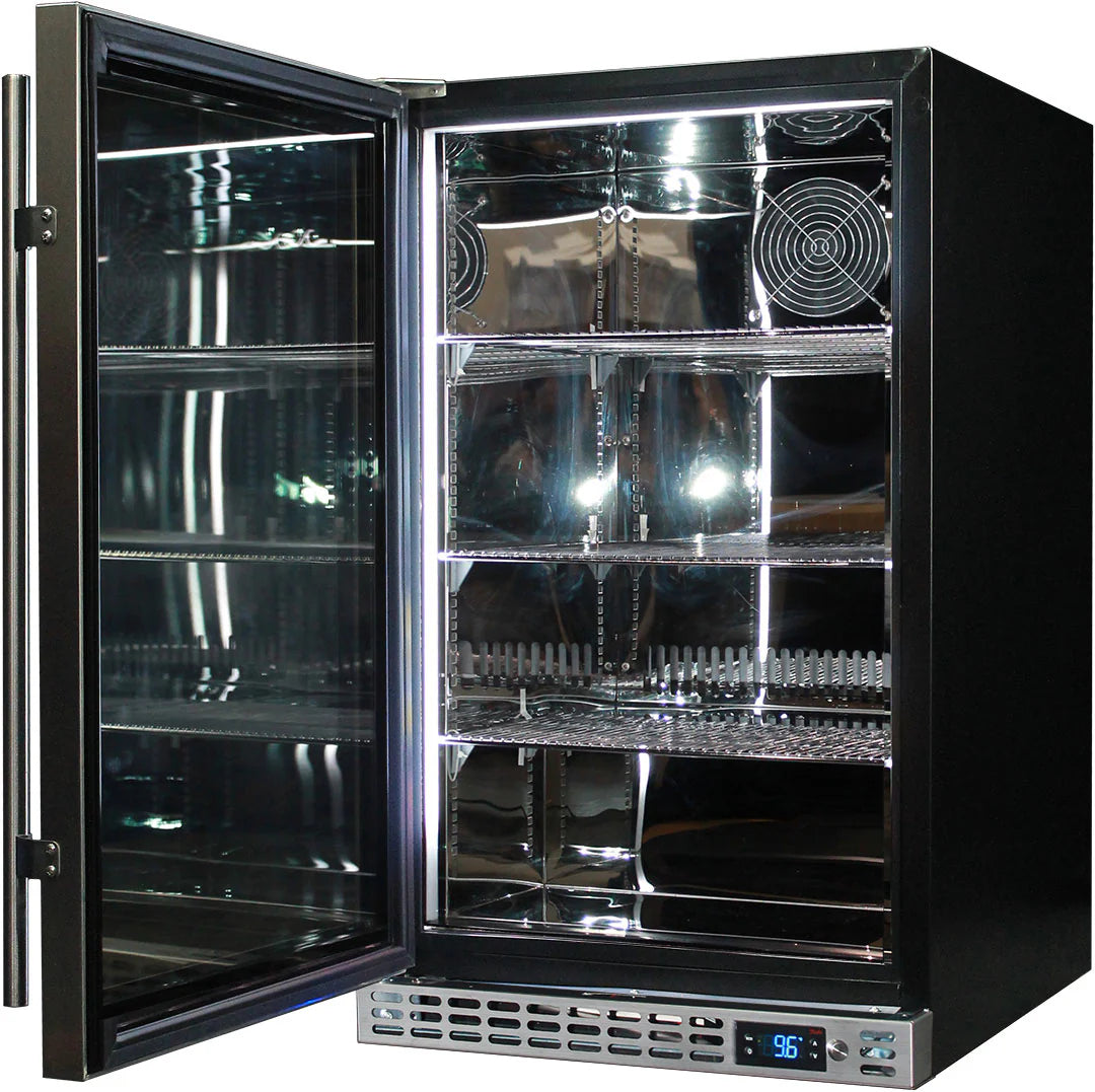 Schmick Quiet Front Venting Under Bench Stainless Steel Solid Single Door Bar Fridge - SK126-SD