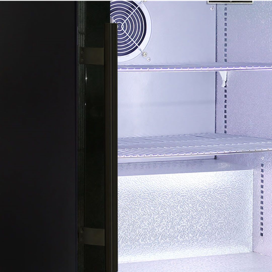 Schmick Quiet Running Front Venting Under Bench Heated Glass Door Bar Fridge Model - SK116L-B-HD / SK116R-B-HD