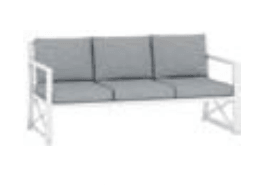 Shelta Bridgeport Aluminium 3 Seater Sofa