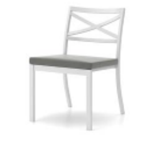 Shelta Bridgeport Armless Aluminium Dining Chair