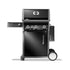 Napoleon Rogue Pro 425 Black 3 Burner BBQ with Infrared Sizzle Sideburner