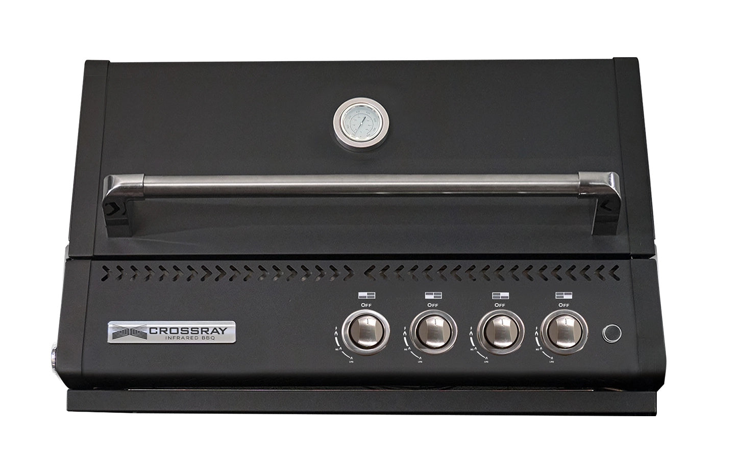 Crossray XPlor Black 4 Burner Gas Inbuilt BBQ