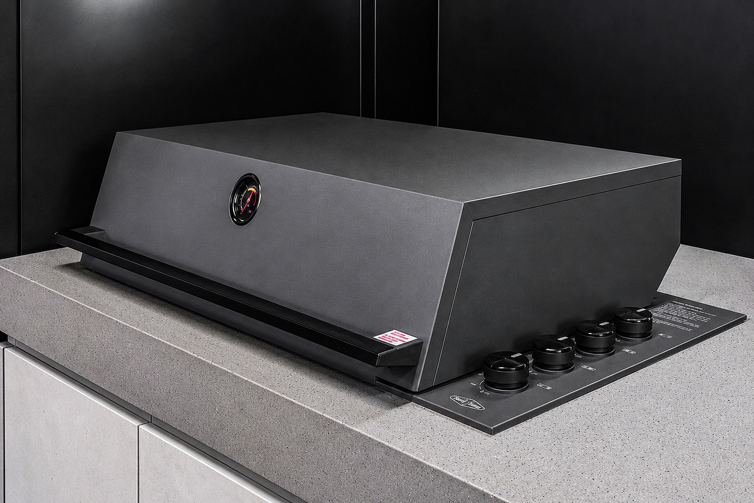 Beefeater ProLine Series 6 Burner Built In Gas BBQ with Hood - COLORBOND Steel Monument Finish