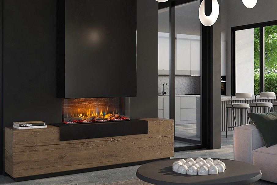 Real Flame Vivente 1/2/3 Sided Electric Fireplace