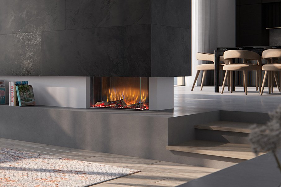 Real Flame Vivente 1/2/3 Sided Electric Fireplace