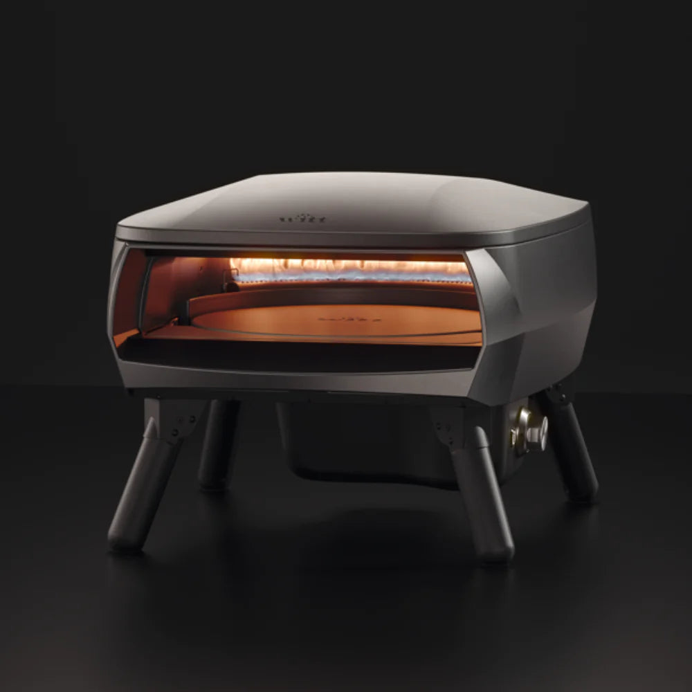 WITT Piccolo Rotante Gas Pizza Oven with Rotating Stone - 13 Inch - Black