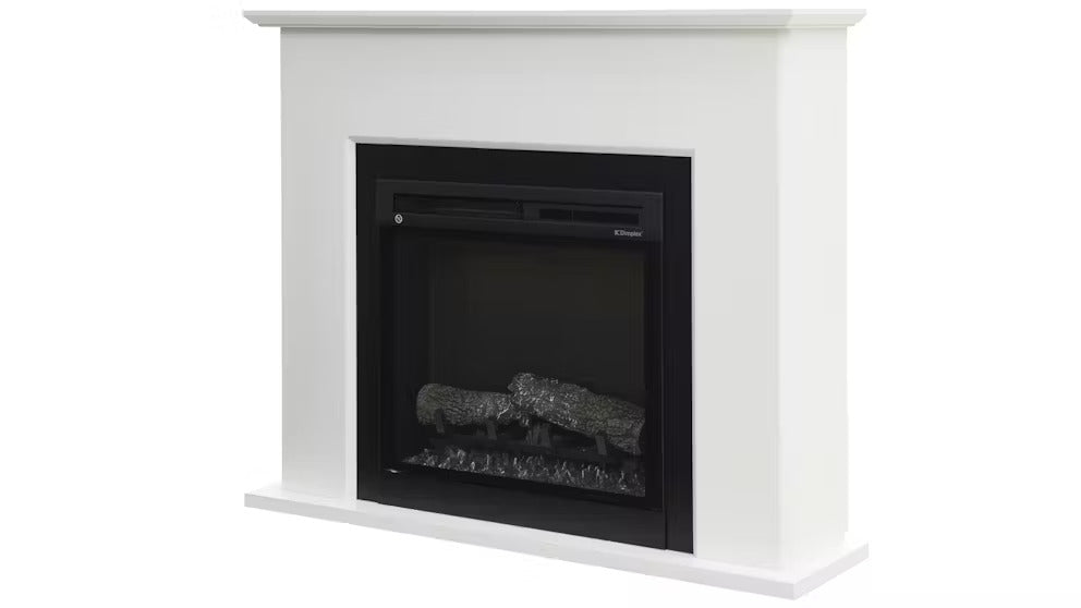 Dimplex 1.5kW Beading Mantle with LED Firebox in White Finish
