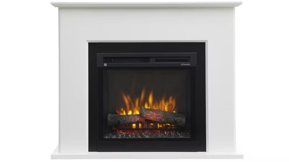 Dimplex 1.5kW Beading Mantle with LED Firebox in White Finish - Joe's BBQs