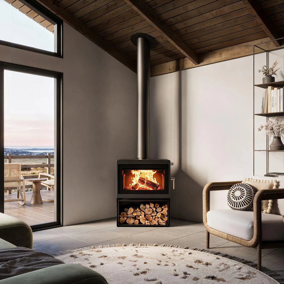 Blaze Z3 Woodstacker Freestanding Wood Fireplace